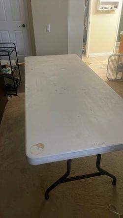 Lifetime Folding Table White Plastic