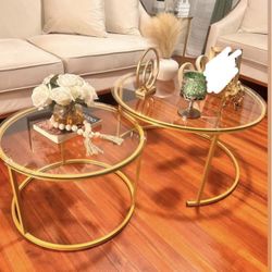 coffee tables - GLASS & GOLD