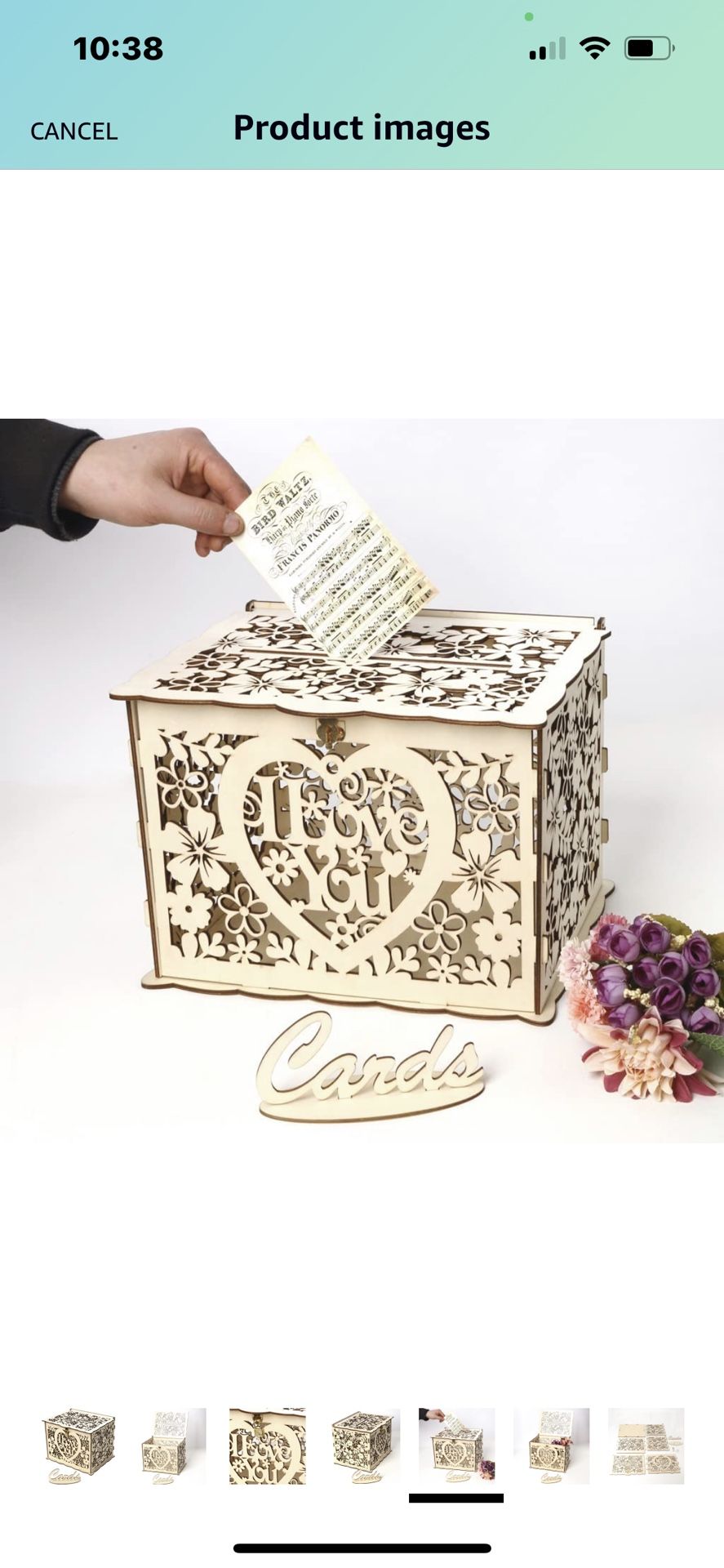 Wood Wedding Decoration Card Box 