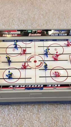 Battery powered Franklin table hockey game
