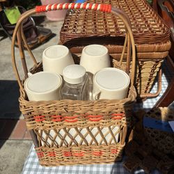 Vintage picnic basket
