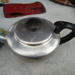 Vintage Teapot, Cans And Salt And Pepper Set