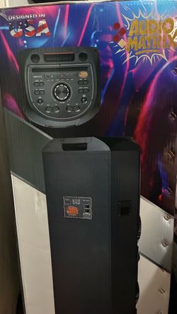 Party speaker with mics.