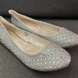David’s Bridal Crystal Stone Flats