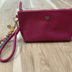 PurseN Pink Getaway Wristlet And Beaded Keychain