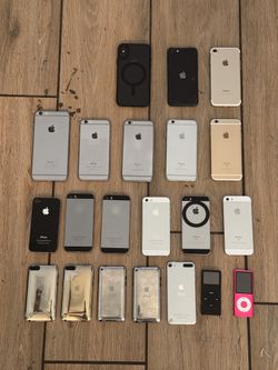 Lot Of 14 iPhones and 6 iPods - NO ICLOUD LOCK; ALL WORK