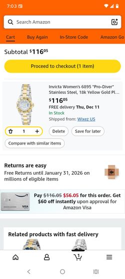 2 Invitica Watches New! Great Condition No Scratches.  40$ Each Or 60$ For Both 