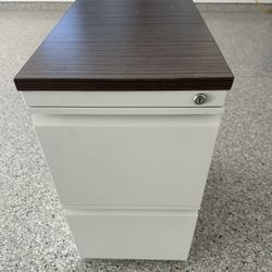 Two Drawer File Cabinet With Work Top