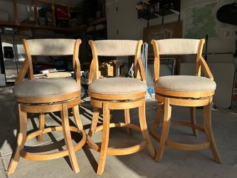 3 - 26” Counter Height Swivel Barstools