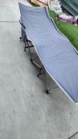 Camping Cot for Adults with 2 Sided Mattress - 75" x 28" Cot, 1200D Oxford Portable Cot Bed with Carry Bag for Camp Travel Guest