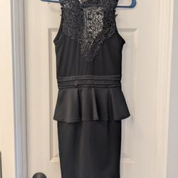 The Vintage Shop Black Lace Backless Dress