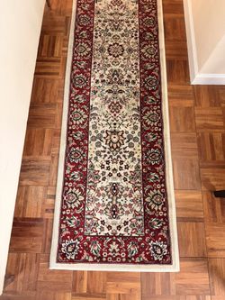 NEW Style Selections 1.10x 7.6 Ivory Indoor Floral/Botanical Oriental Runner Rug