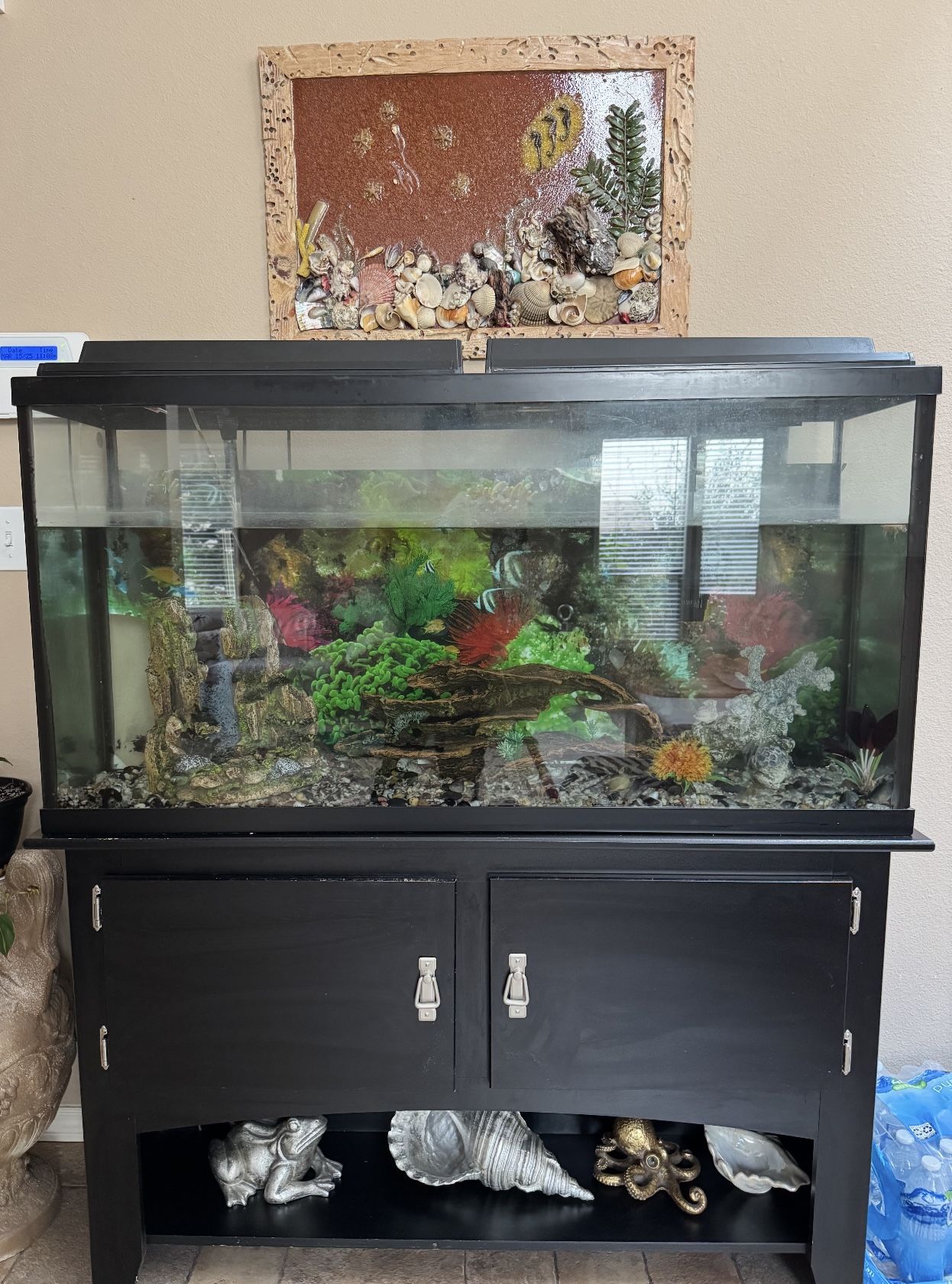 Fish Tank + Inside Decor Pieces
