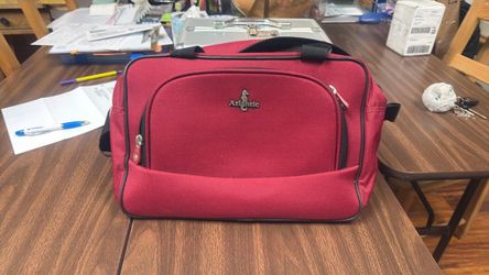 Red duffel bag