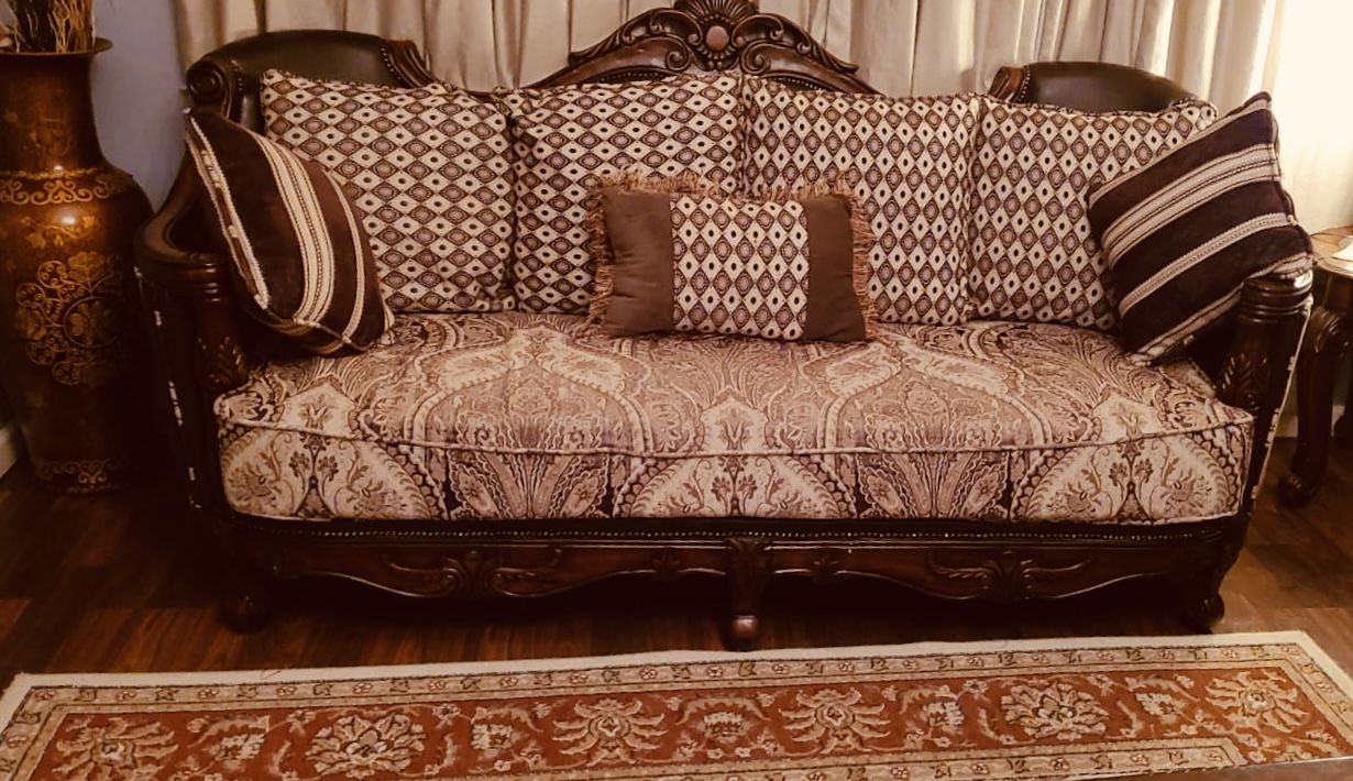 Brown Wooden Sofa 