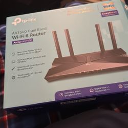 TP-Link Ax1500 Dual Band WIFI 6 Router