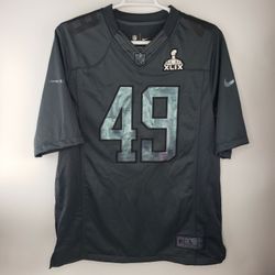 Nike NFL Superbowl XLIX 49 Limited Edition Dark Grey Commemorative Jersey Large
