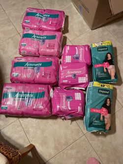 Title: 220 Women's Incontinence Briefs / Underwear Lot (Equate XL & Depend XXL)
