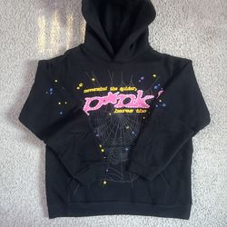 black sp5der hoodie size L