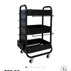 Pegboard Rolling Cart For Crafts 