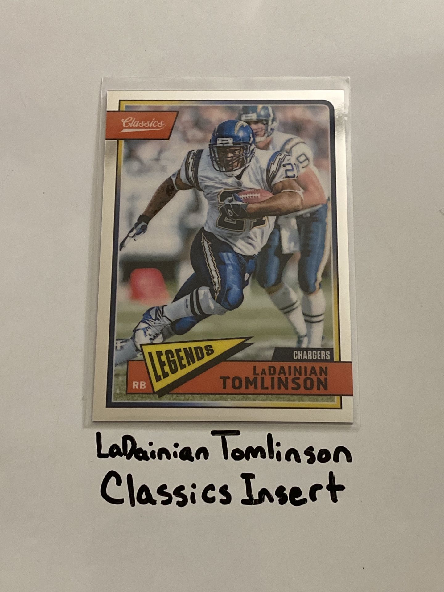 LaDainian Tomlinson San Diego Chargers Hall of Fame RB Classics Short Print Insert Card.
