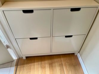 IKEA STÄLL Shoe Cabinet with 4 Compartments – White