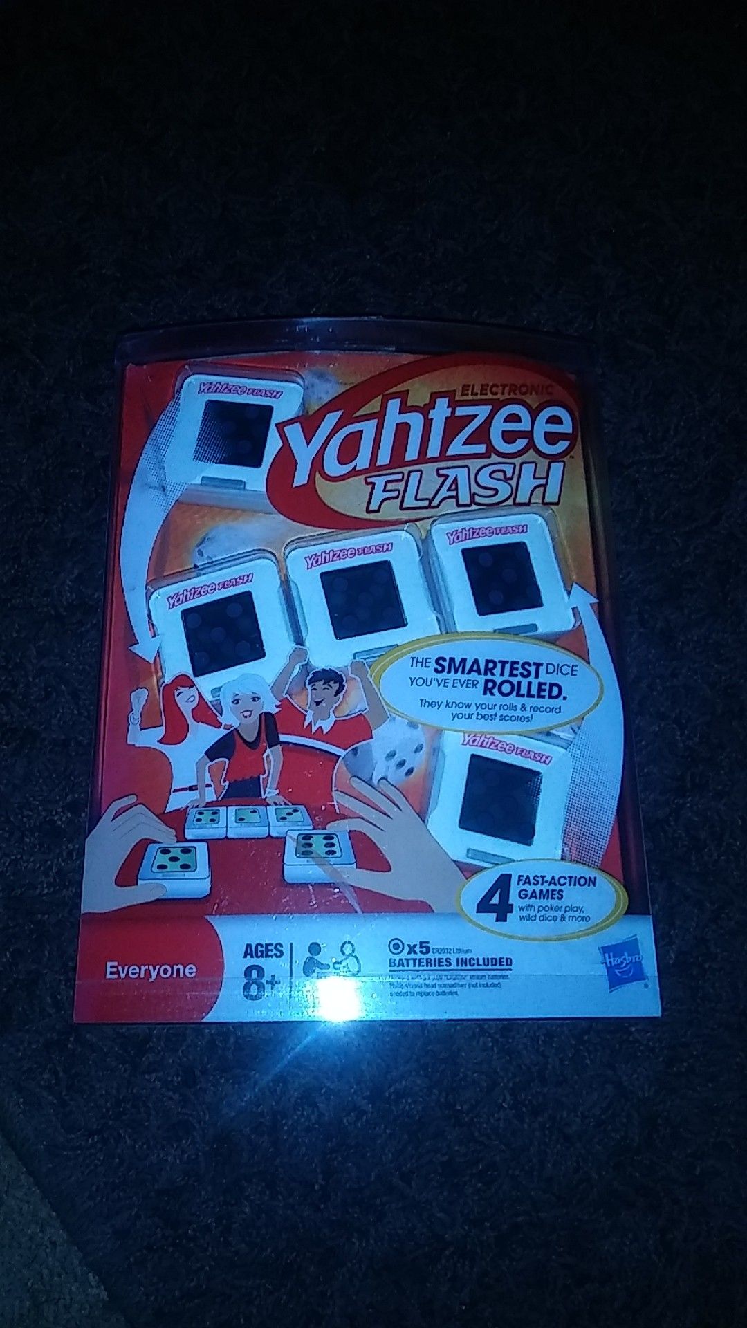 Electronic Yahtzee flash