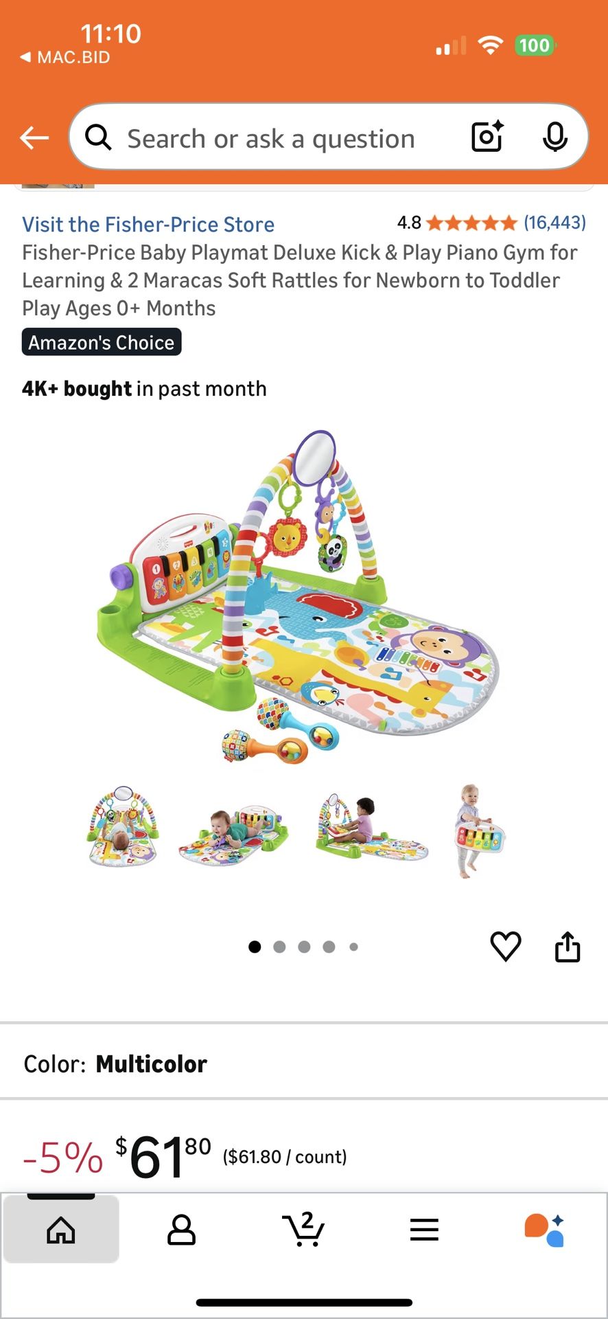 Fisher, price deluxe, kick, and play piano, jam, and maracas new