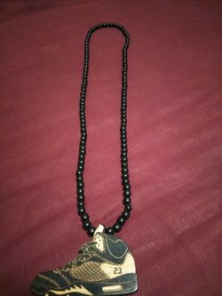 Wooden beaded Jordan shoe chain #4s