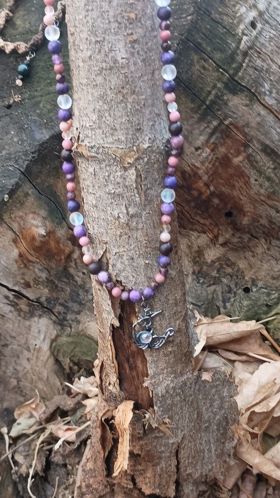 Elegant Semi Precious Stone Necklace with Moonstone