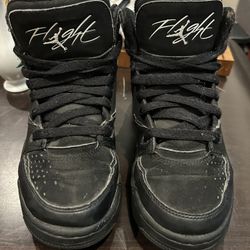 AIR JORDAN SC-3 Size 4.5y Black White Nike Flight