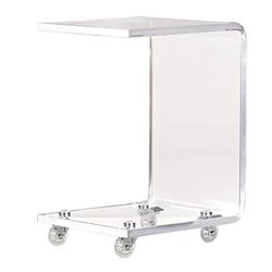 Mobile C Shaped End Table