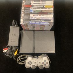 Sony PlayStation 2 PS2 Slim Console SCPH-70012 + 1 Controller + 11 Games + Cords(Post Nintendo Era)