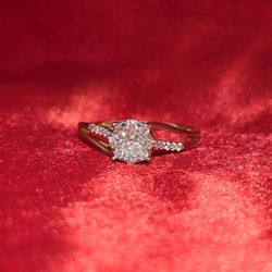10k Yellow Gold Diamond Round Ring 0.30 ctw
