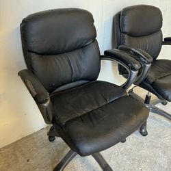 Black Leather Office Chairs 