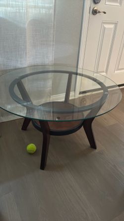 Glass coffee table