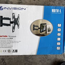 Invision TV Wall Mount Bracket with Tilt and Swivel 20 Inch Articulating Arm/Ultra Slim 1.8-Inch Wall Profile for Most 26-55 Inch LED/LCD/Plasma/4K/3D