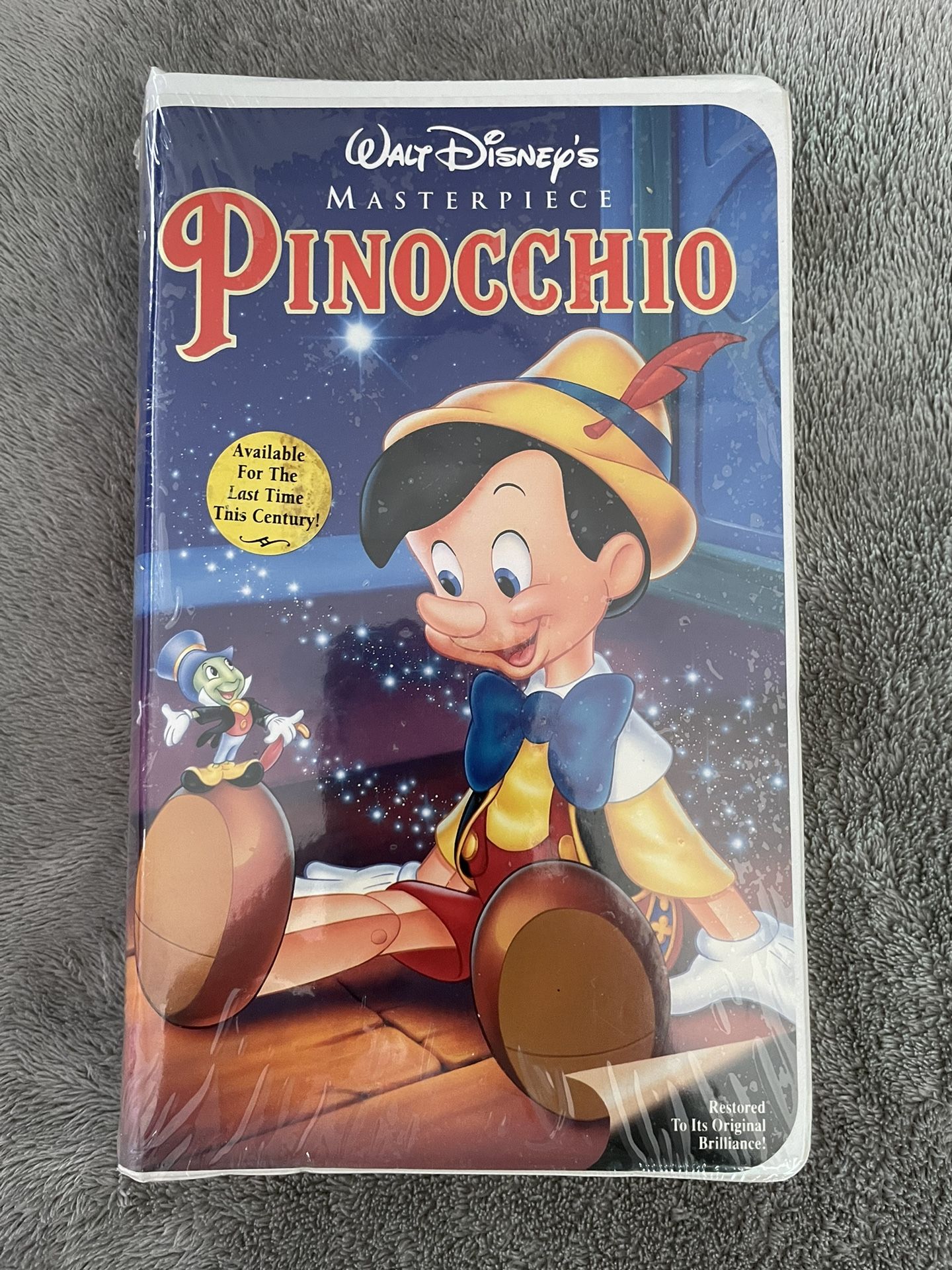 1985 PINOCCHIO, MASTERPIECE Edition, Vhs #239, Walt Disney Movie(Sealed)
