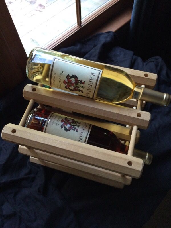Six Bottle Wine Rack-J K Adams Wood