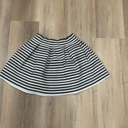 Black & White Striped Express Skirt