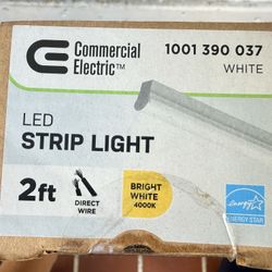 NEW In Box Commercial Electric 2-ft LED Strip Light (Bright White 4000K)