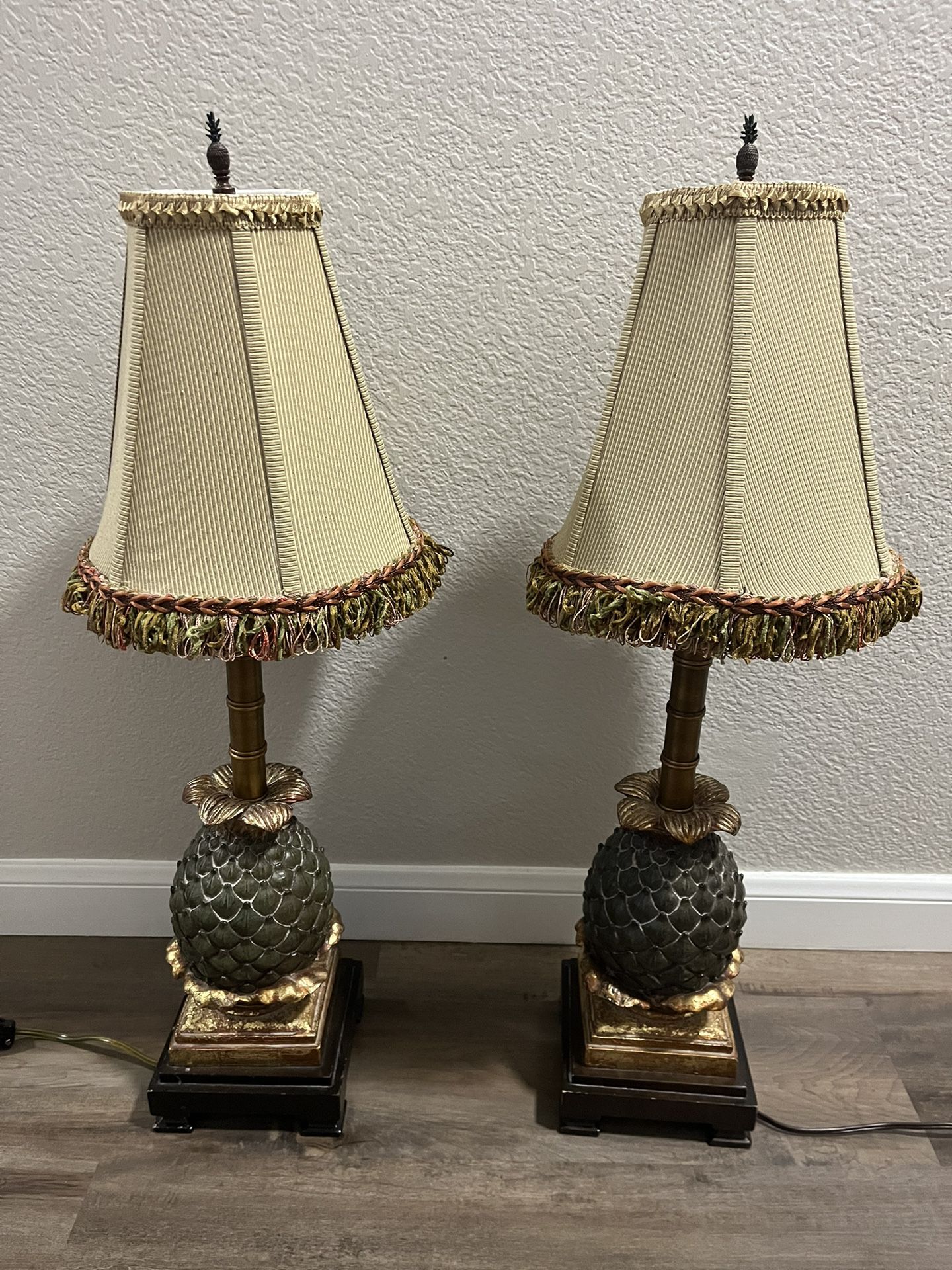 2 Antique Pineapple Lamps