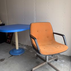VINTAGE TABLE & DESK / OFFICE CHAIR COMBO