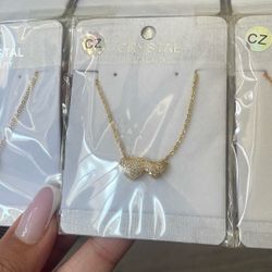 Gold Necklace (hearts)