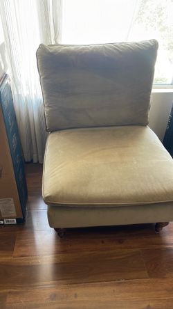 Olive green accent chair