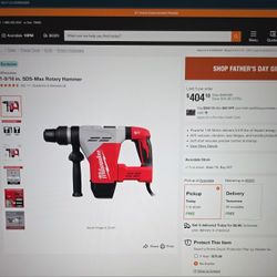 Milwaukee Sds-Max Rotary Hammer 