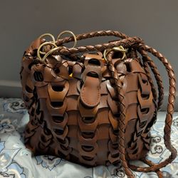 Bottega dupe y&s handbag brown faux leather
