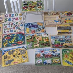 Melissa And Doug Puzzle Lot 