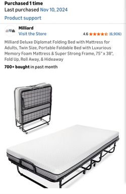 Millard deluxe diplomat Folding bed