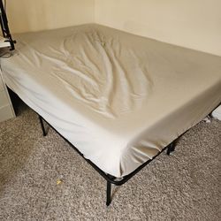 Queen Memory Foam Mattress And Wire Frame